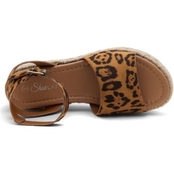 Womens Legossa Platform Sandals - Open Toe Ankle Strap Espadrilles - Picture 4 of 6